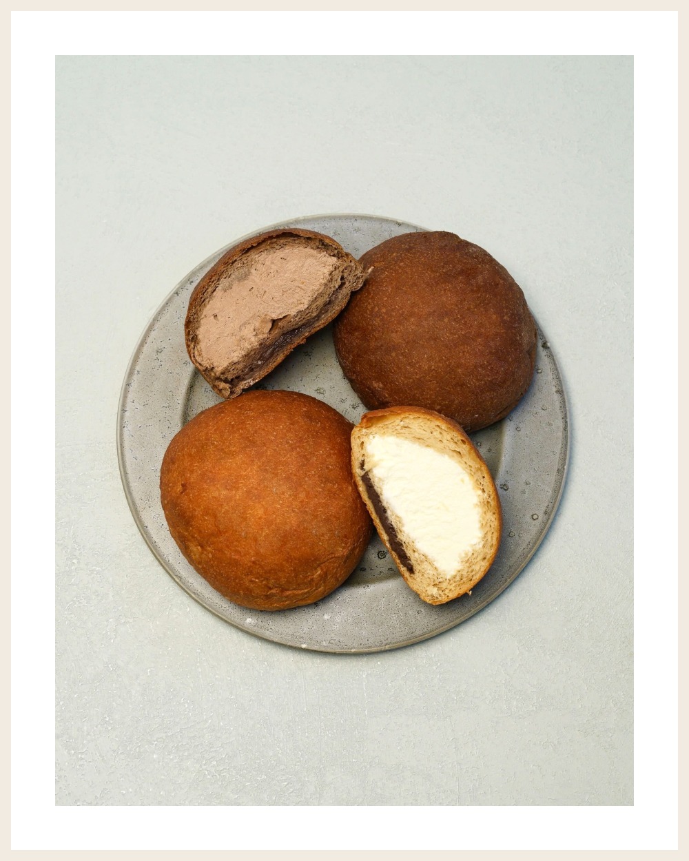 저당 가나슈 초코/우유 크림빵 (120g*4입)